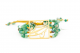 دستبند طلا طرح نوشته "من مست می عشقم" و عقیق خزه ای کد S141