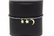 دستبند طلا طرح ماه و ستاره و سنگ حدید دودی کد S221