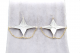 گوشواره طلا طرح زنجیر، نقره و آینه کاری هندسی کد E094
